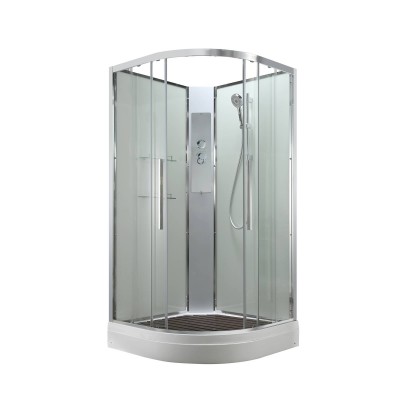 Душевая кабина AvaCan 90х90х208 см EM2090NT без крыши, профиль хром, стекло прозрачное