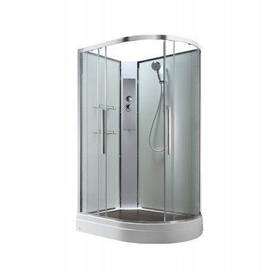 Душевая кабина AvaCan 110х80х208 см EM2811LNT без крыши, профиль хром, стекло прозрачное