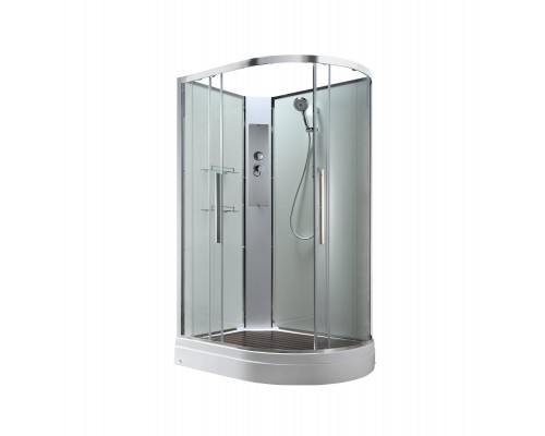 Душевая кабина AvaCan 110х80х208 см EM2811LNT без крыши, профиль хром, стекло прозрачное