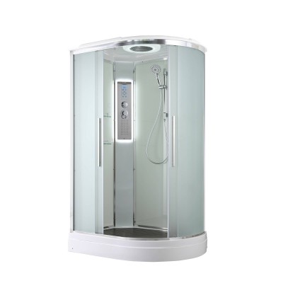 Душевая кабина AvaCan 120х90х220 см EM2912LLED профиль хром, стекло матовое