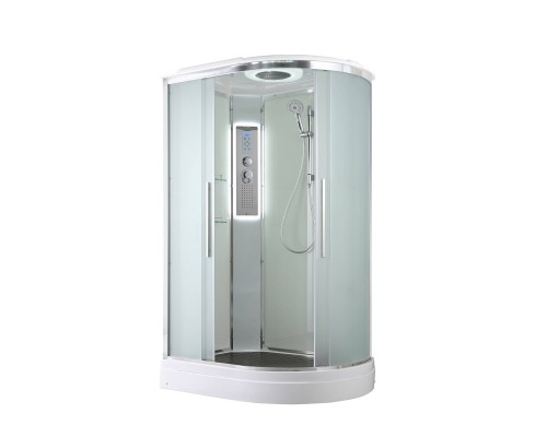 Душевая кабина AvaCan 120х90х220 см EM2912LLED профиль хром, стекло матовое