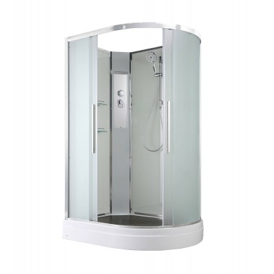 Душевая кабина AvaCan 120х90х208 см EM2912LN без крыши, профиль хром, стекло матовое