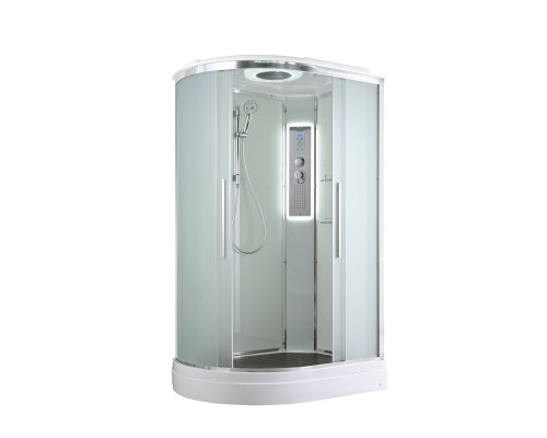Душевая кабина AvaCan 120х90х220 см EM2912RLED профиль хром, стекло матовое