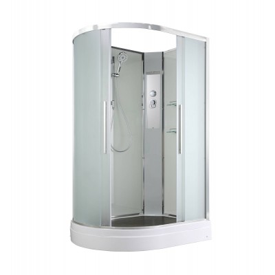 Душевая кабина AvaCan 120х90х208 см EM2912RN без крыши, профиль хром, стекло матовое