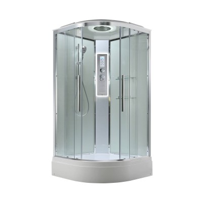 Душевая кабина AvaCan 80х80х220 см EM3080LEDT профиль хром, стекло прозрачное