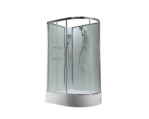 Душевая кабина AvaCan 120х80х208 см EM3812LNT без крыши, профиль хром, стекло прозрачное