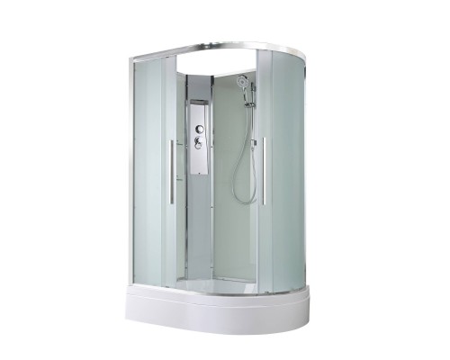 Душевая кабина AvaCan 120х80х208 см EM3812LN без крыши, профиль хром, стекло матовое