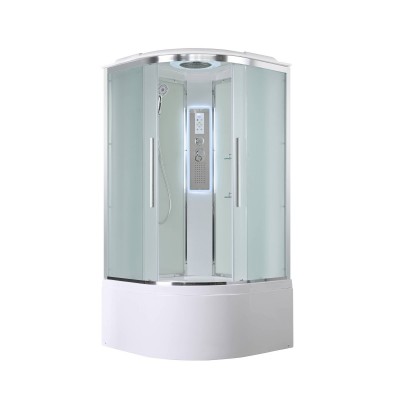 Душевая кабина AvaCan 90х90х220 см EM5090LED профиль хром, стекло матовое