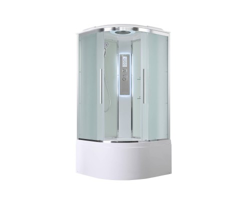 Душевая кабина AvaCan 90х90х220 см EM5090LED профиль хром, стекло матовое