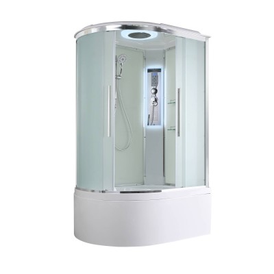 Душевая кабина AvaCan 120х80х220 см EM5812RLED профиль хром, стекло матовое