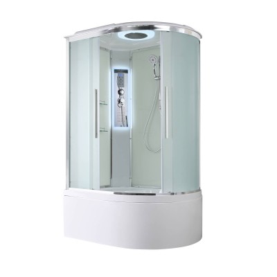 Душевая кабина AvaCan 120х90х220 см EM5912LLED профиль хром, стекло матовое