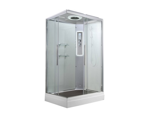 Душевая кабина AvaCan 110х90х220 см K2011LED профиль хром, стекло прозрачное