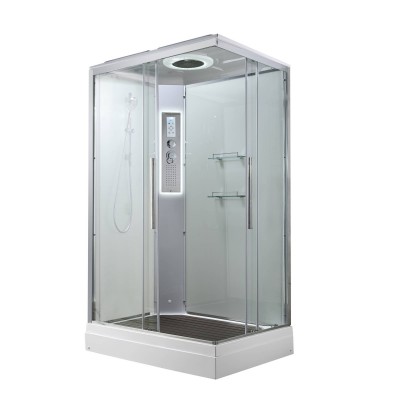 Душевая кабина AvaCan 120х90х220 см K2012LED профиль хром, стекло прозрачное