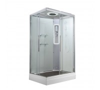 Душевая кабина AvaCan 100х80х220 см K2810LED профиль хром, стекло прозрачное