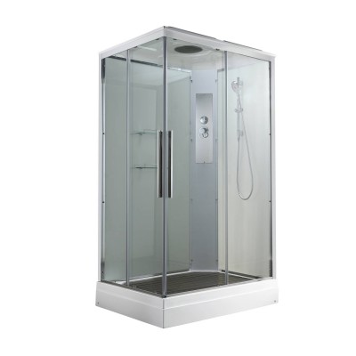 Душевая кабина AvaCan 100х80х220 см K2810 профиль хром, стекло прозрачное