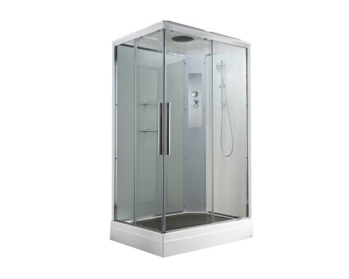 Душевая кабина AvaCan 100х80х220 см K2810 профиль хром, стекло прозрачное