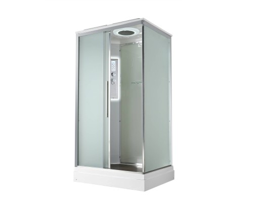 Душевая кабина AvaCan 110х90х220 см KD2911LED профиль хром, стекло матовое