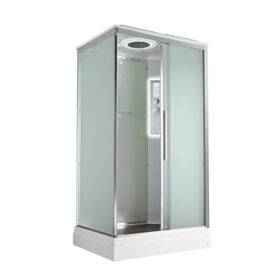 Душевая кабина AvaCan 120х90х220 см KD2912LED профиль хром, стекло матовое