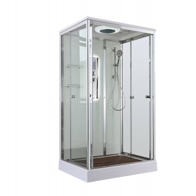 Душевая кабина AvaCan 120х90х220 см V2012LED профиль хром, стекло прозрачное