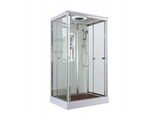 Душевая кабина AvaCan 120х90х220 см V2012LED профиль хром, стекло прозрачное