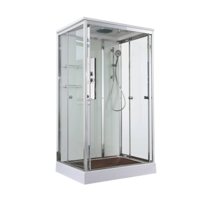 Душевая кабина AvaCan 120х90х220 см V2012 профиль хром, стекло прозрачное