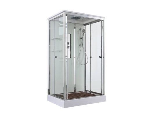 Душевая кабина AvaCan 120х90х220 см V2012 профиль хром, стекло прозрачное