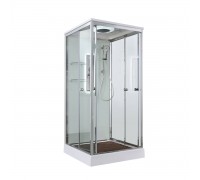 Душевая кабина AvaCan 80х80х220 см V2080LED профиль хром, стекло прозрачное