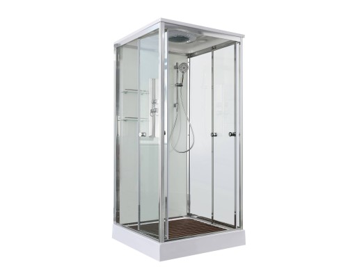 Душевая кабина AvaCan 90х90х220 см V2090 профиль хром, стекло прозрачное