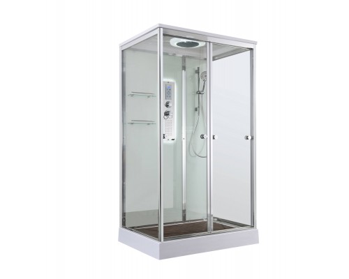 Душевая кабина AvaCan 100х80х220 см V2810LED профиль хром, стекло прозрачное