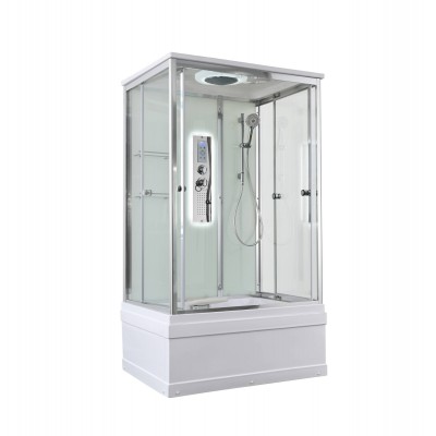 Душевая кабина AvaCan 120х90х220 см V5012LED профиль хром, стекло прозрачное
