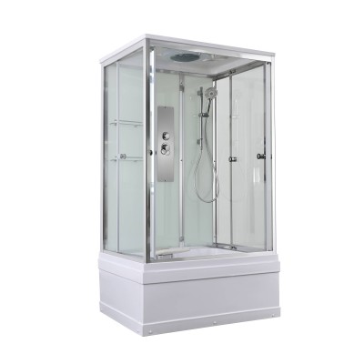 Душевая кабина AvaCan 120х90х220 см V5012 профиль хром, стекло прозрачное