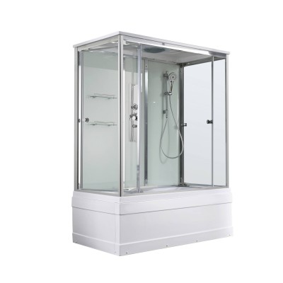 Душевая кабина AvaCan 160х85х220 см V5016 профиль хром, стекло прозрачное