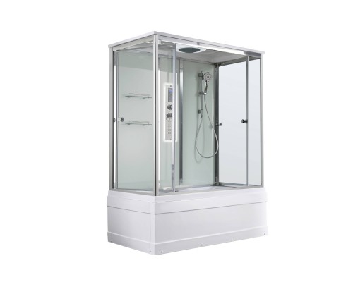 Душевая кабина AvaCan 170х90х220 см V5017LED профиль хром, стекло прозрачное