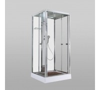 Душевая кабина AvaCan 100х100х220 см Z1910MT профиль хром, стекло прозрачное