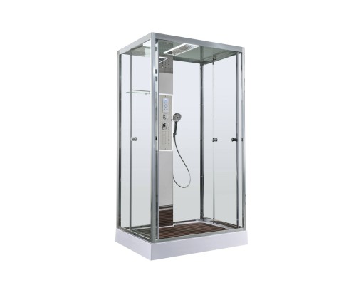 Душевая кабина AvaCan 120х90х220 см Z1912LED профиль хром, стекло прозрачное