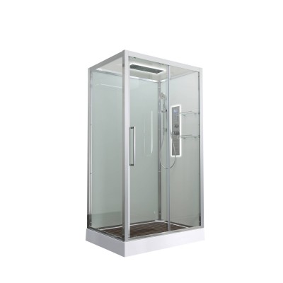 Душевая кабина AvaCan 120х90х220 см Z2912LED профиль хром, стекло прозрачное