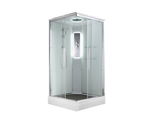 Душевая кабина AvaCan 90х90х220 см K2090LED профиль хром, стекло прозрачное