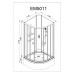 Душевая кабина AvaCan 110х110х208 см EM5011NLED+GM без крыши, профиль хром, стекло с узором