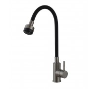Смеситель Avrora Kitchen AV9001GM для кухонной мойки, оружейная сталь