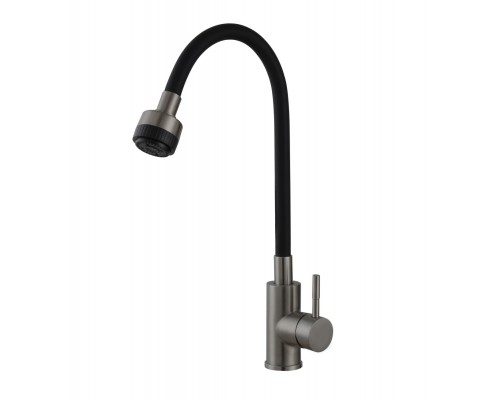 Смеситель Avrora Kitchen AV9001GM для кухонной мойки, оружейная сталь