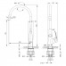 Смеситель Avrora Kitchen AV9007B для кухонной мойки с гибким изливом, хром/черный