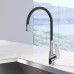Смеситель Avrora Kitchen AV9007B для кухонной мойки с гибким изливом, хром/черный