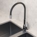 Смеситель Avrora Kitchen AV9007B для кухонной мойки с гибким изливом, хром/черный