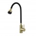 Смеситель Avrora Kitchen AV9001Gold для кухонной мойки с гибким изливом, золото