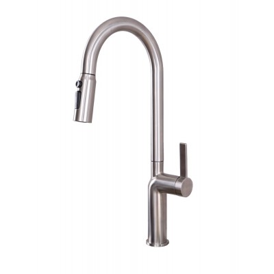 Смеситель Avrora Kitchen AV9015BN для кухонной мойки, брашированный никель