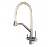 Смеситель Avrora Kitchen AV9006S для кухонной мойки с подключением к фильтру, бежевый