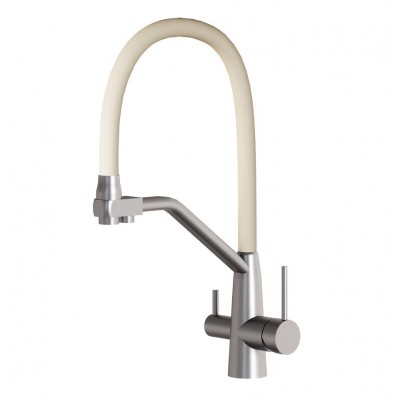 Смеситель Avrora Kitchen AV9006S для кухонной мойки с подключением к фильтру, бежевый