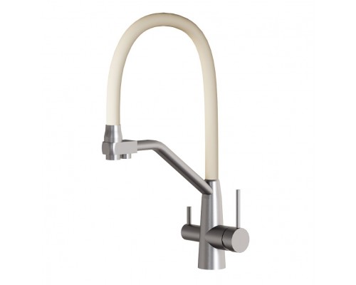 Смеситель Avrora Kitchen AV9006S для кухонной мойки с подключением к фильтру, бежевый