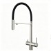 Смеситель Avrora Kitchen AV9016S для кухонной мойки с подключением к фильтру, нержавеющая сталь