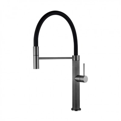Смеситель Avrora Kitchen Premier AV9010GM для кухонной мойки, оружейная сталь